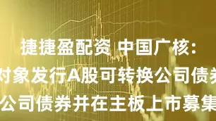 捷捷盈配资 中国广核: 向不特定对象发行A股可转换公司债券并在主板上市募集说明书
